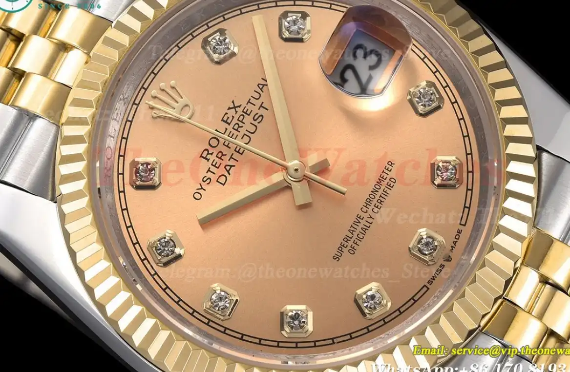 Datejust 126233 36mm Jub SS YG Rose Gold Dial Dia GDF MY8215