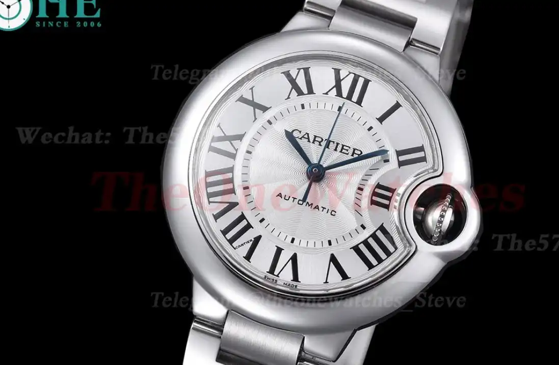 Ballon Bleu De Cartier 33mm White Textured Dial SS SS V6F V8 NH05