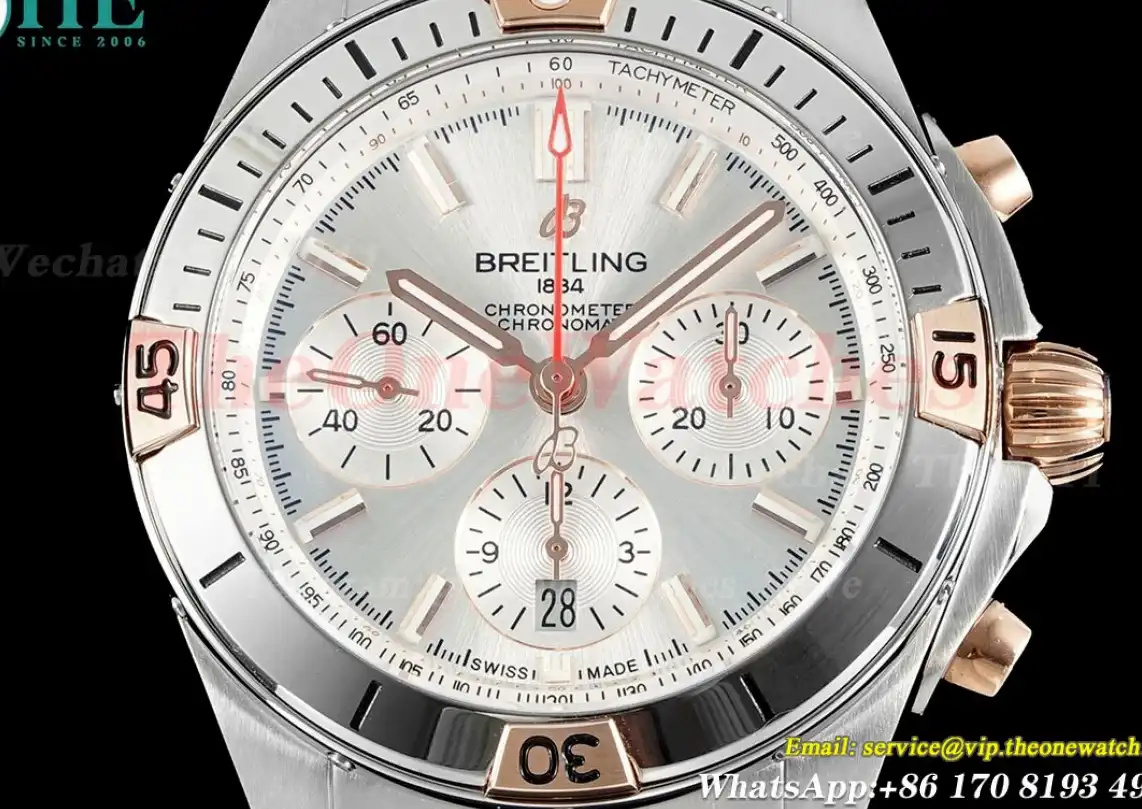 Chronomat B01 42MM SS RU Silver Dial TF A7750