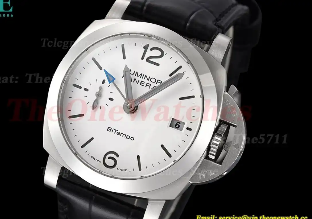 Luminor PAM1367 Bitempo GMT 40mm SS LE White Dial VSF P900