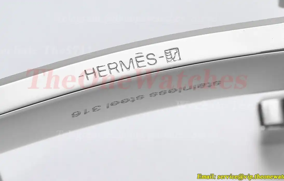 Silver Hermes SS Buckle on Apricot Black Leather Belt 3.8cm