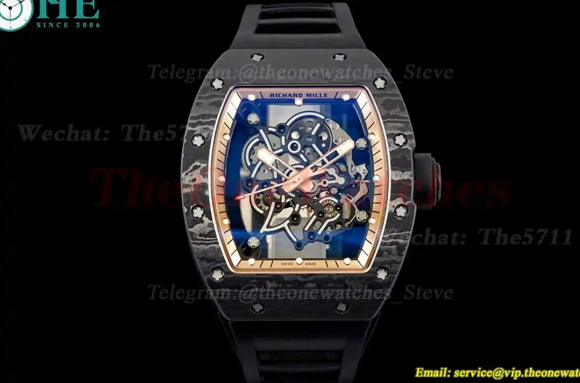 RM055 Gold NTPT RU Skeleton Dial UOKF RMUL2 Super Clone