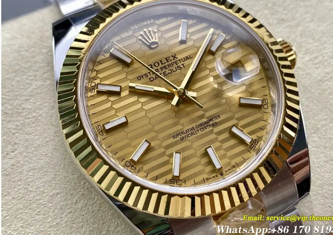 Datejust 126333 41mm Oys YG SS Gold Textured Stk ARF SH3235(Tungsten Heavy Version)