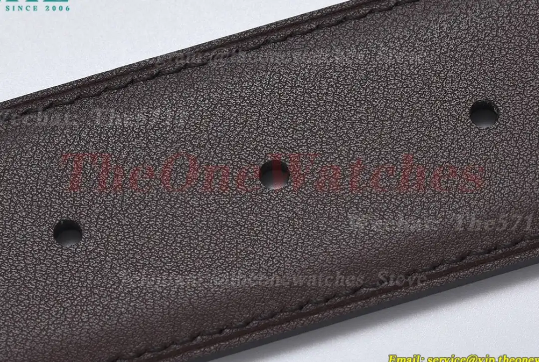 YG Hermes SS Buckle on burgundy Black Leather Belt 3.8cm