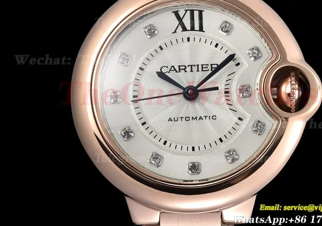 Ballon Bleu De Cartier 33mm RG RG White Dia GDF NH05