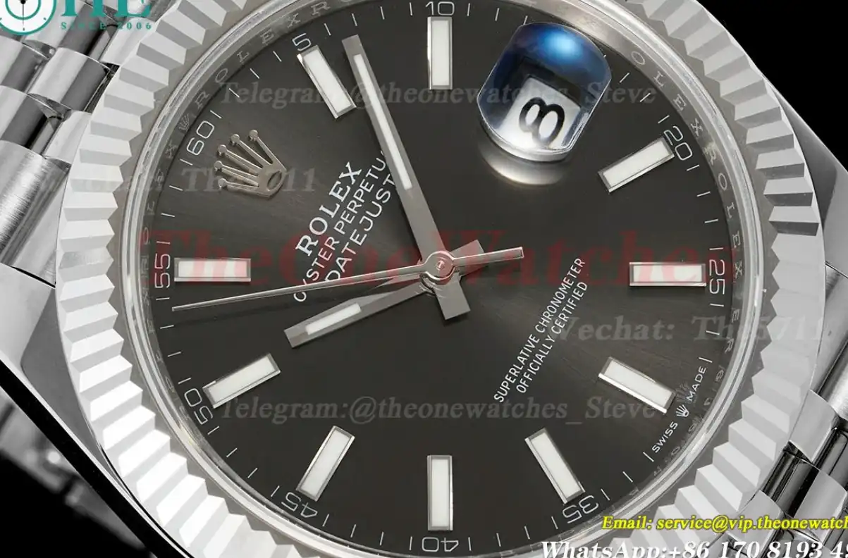 Datejust 126334 41mm Jub SS SS Grey Stick EWEF A3235