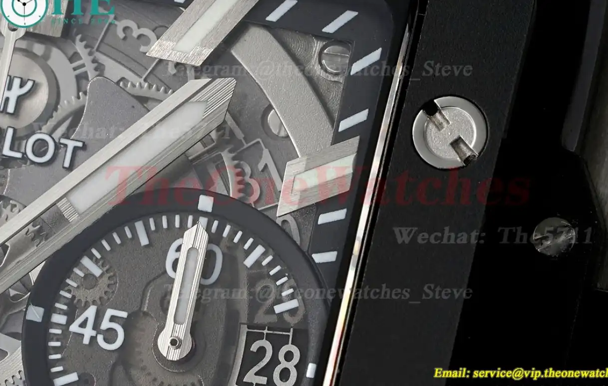 Square Bang Unico 42mm Black Cer RU Skeleton Dial BBF HUB1280A