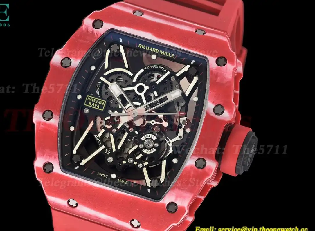 RM035-02 NTPT RU Skeleton Dial on Red Strap ZF V5 NH05A