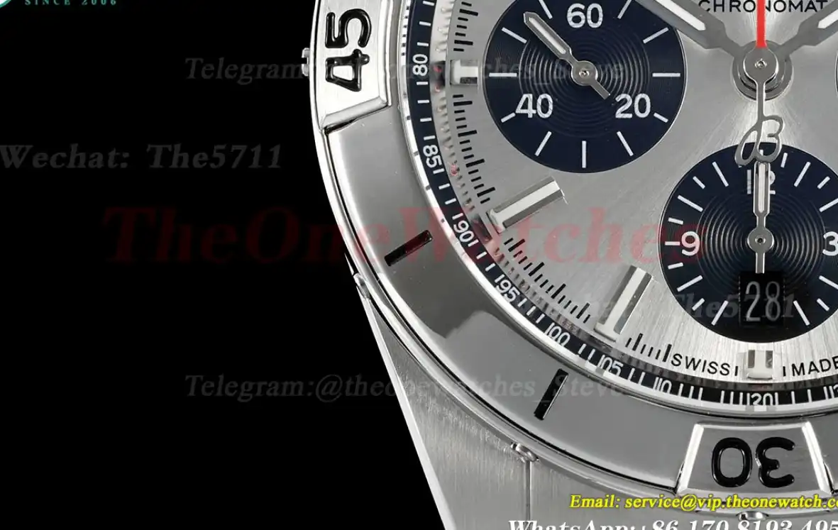 Chronomat B01 42MM SS SS Silver Stk TF A7750