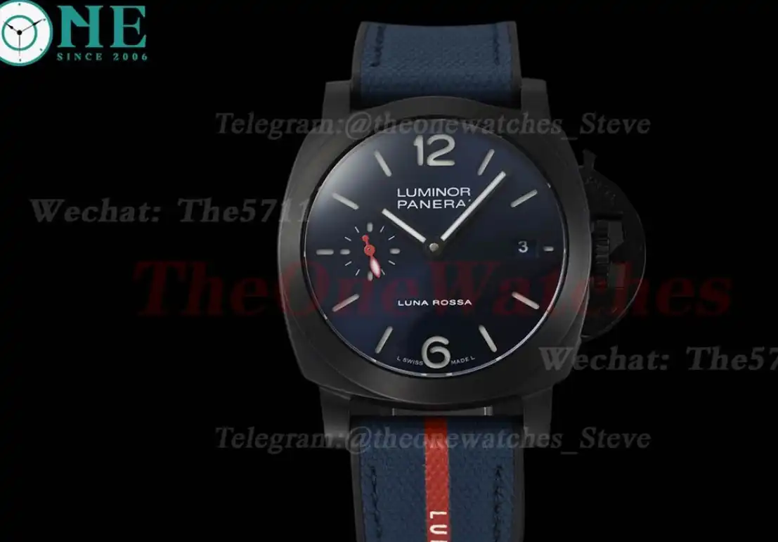 Luminor PAM1408 Luna Rossa 40mm DLC NY Blue Dial VSF P900