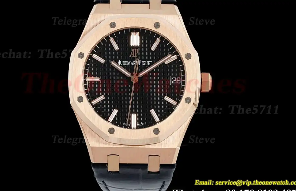 Royal Oak 41mm 15500 RG LE Black Stk APSF A4302 Super Clone