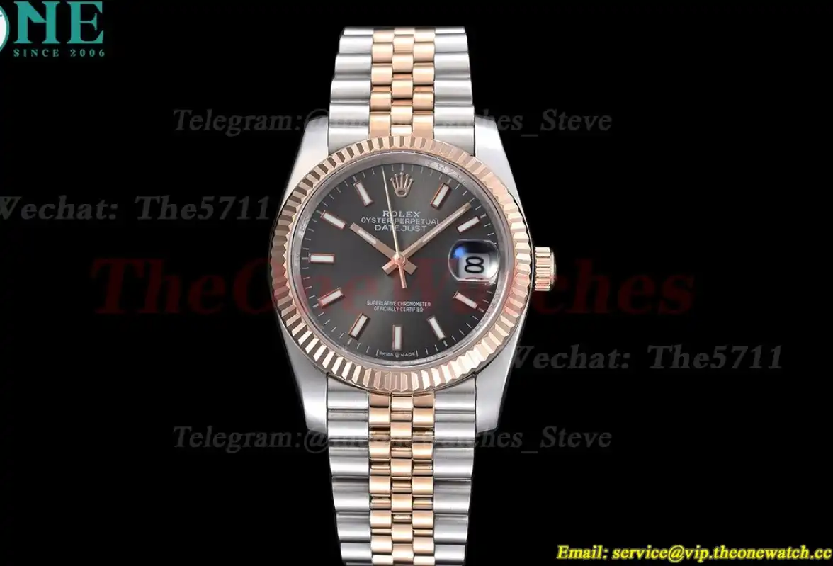 Datejust 126231 36mm Jub RG SS Grey Stk GDF MY8215