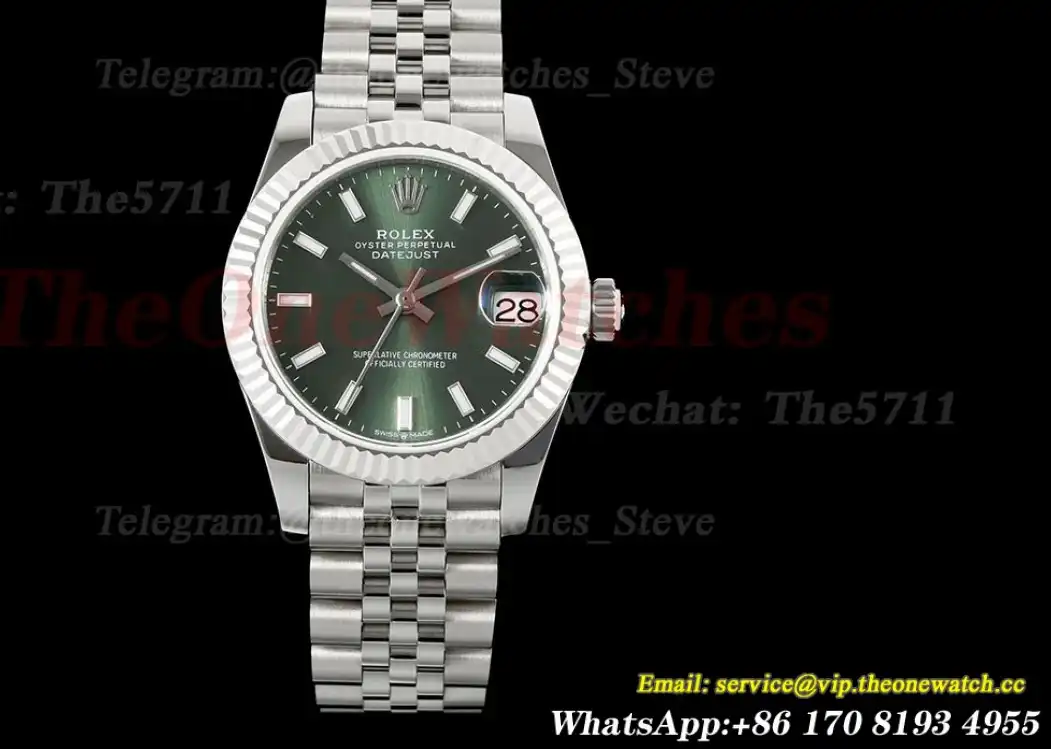 Datejust 278274 31mm Jub SS SS Green Stk JARF A2236