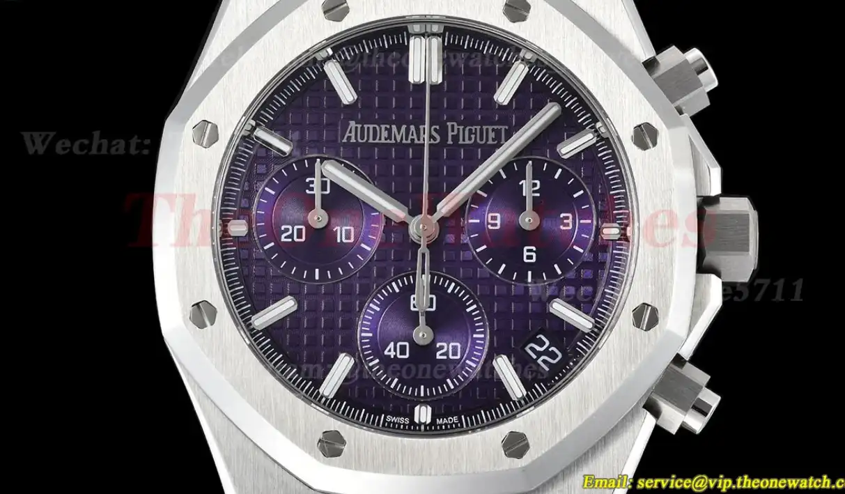 Royal Oak Chrono 26240ST 41mm SS SS Purple Dial APS SH4401 Super Clone