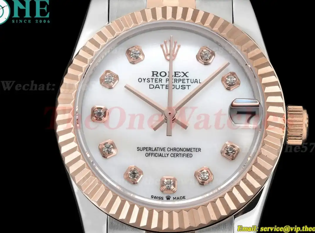 Datejust 28mm RG SS White Dia GDF MY8215