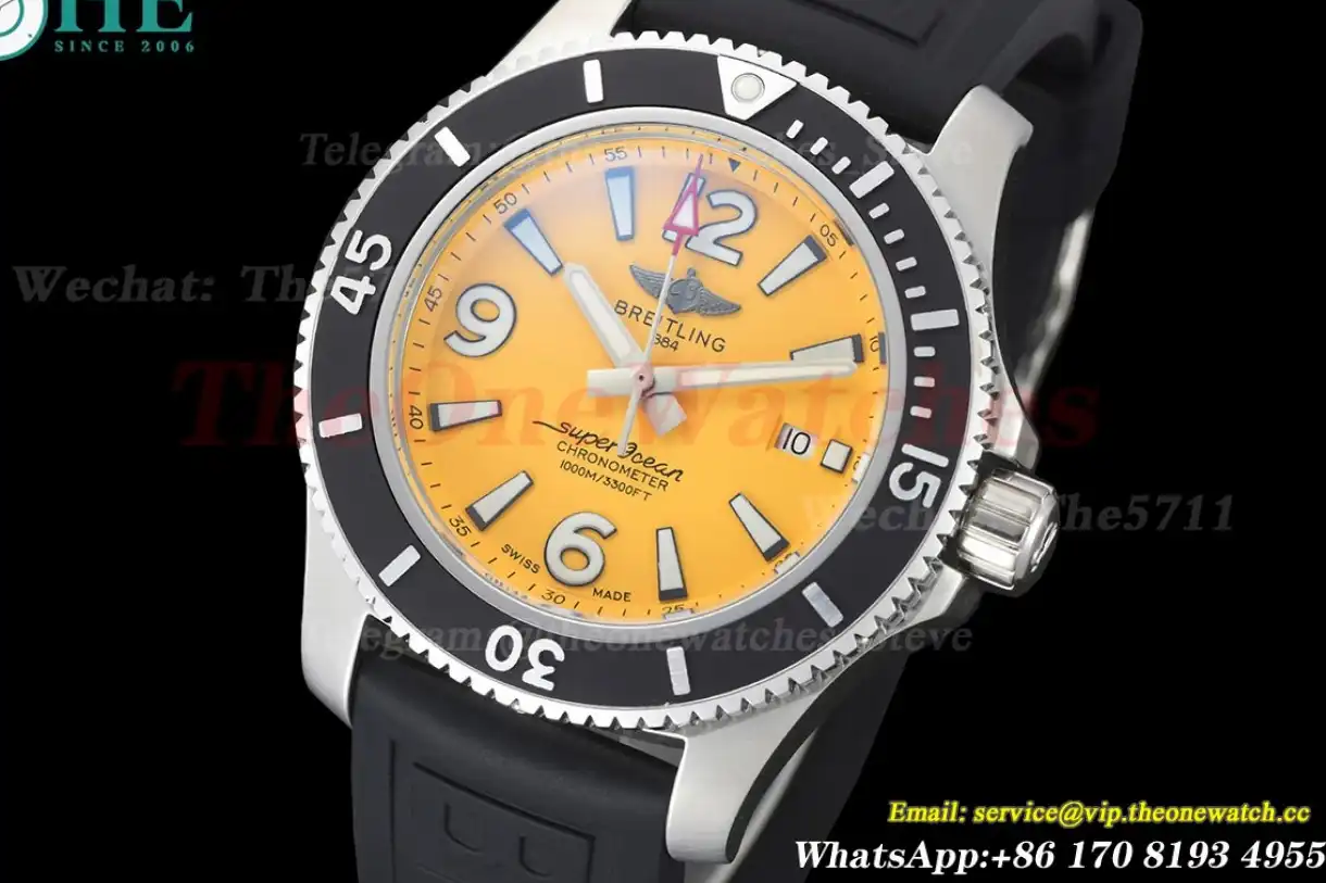 Superocean 44mm SS RU Yellow Dial BLSF A2824