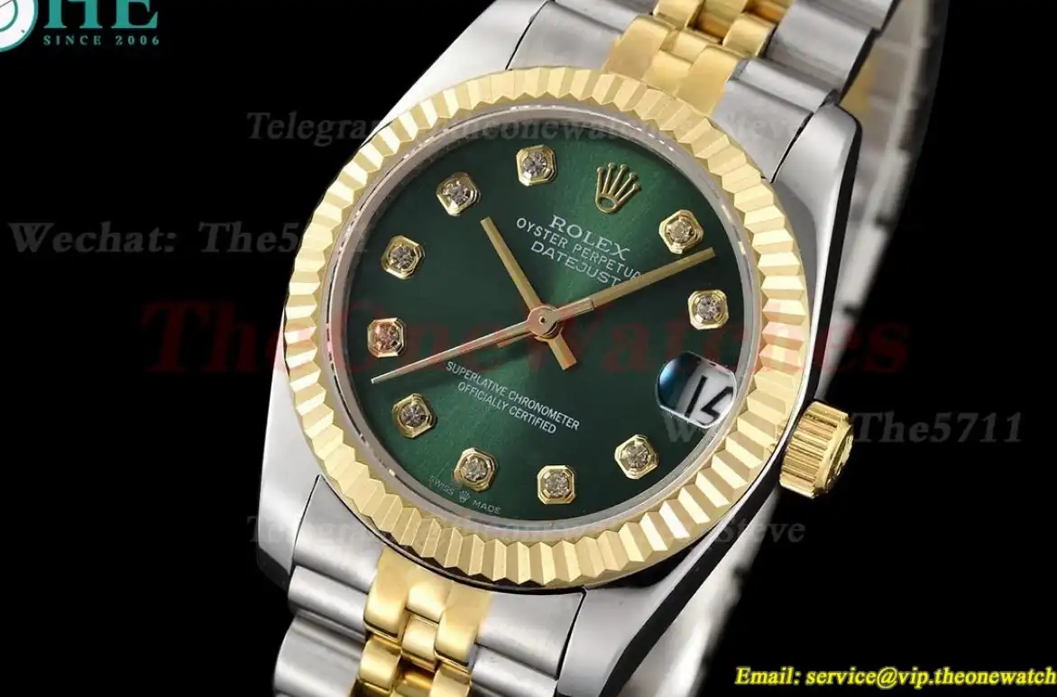 Datejust 31mm 278273 YG SS Green Dia GDF MY8215