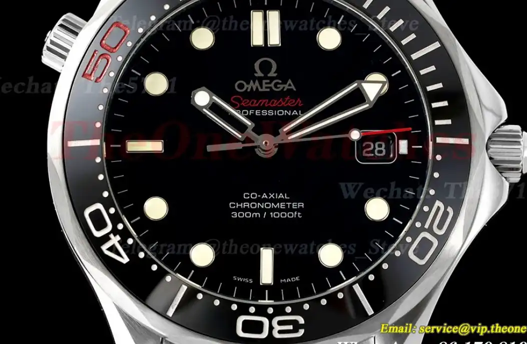 Seamaster 300m 007 50th SS SS Black Dial OMF A2824