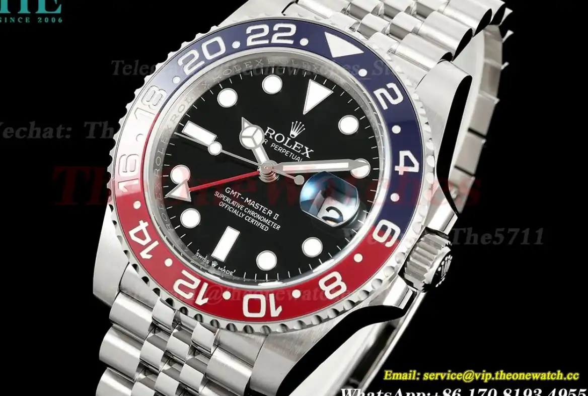 GMT Master II 126710 Pepsi Jub 40mm SS SS Black Dial EWEF V2 SH3285