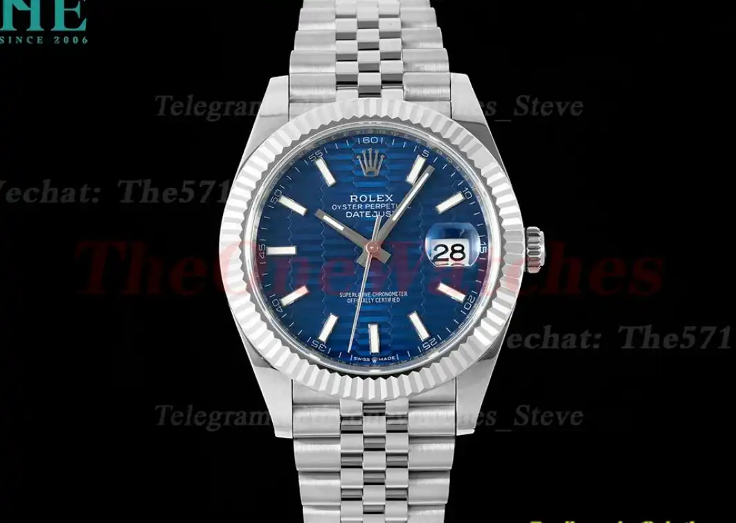 Datejust 126334 41mm Jub SS SS Blue Textured  Stk EWEF A3235