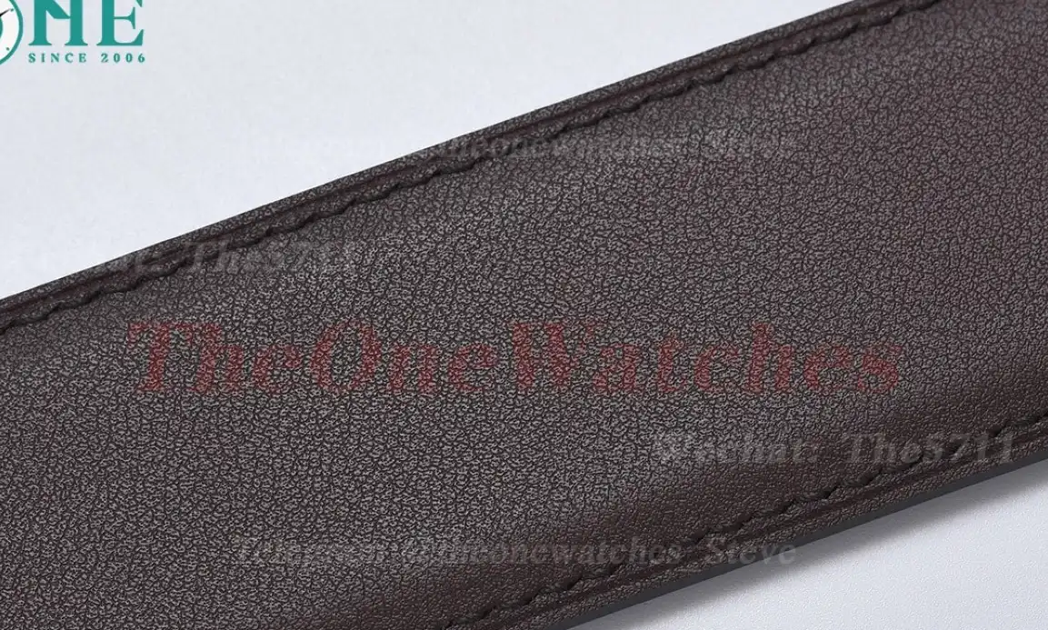 YG Hermes SS Buckle on Brown Black Leather Belt 3.8cm