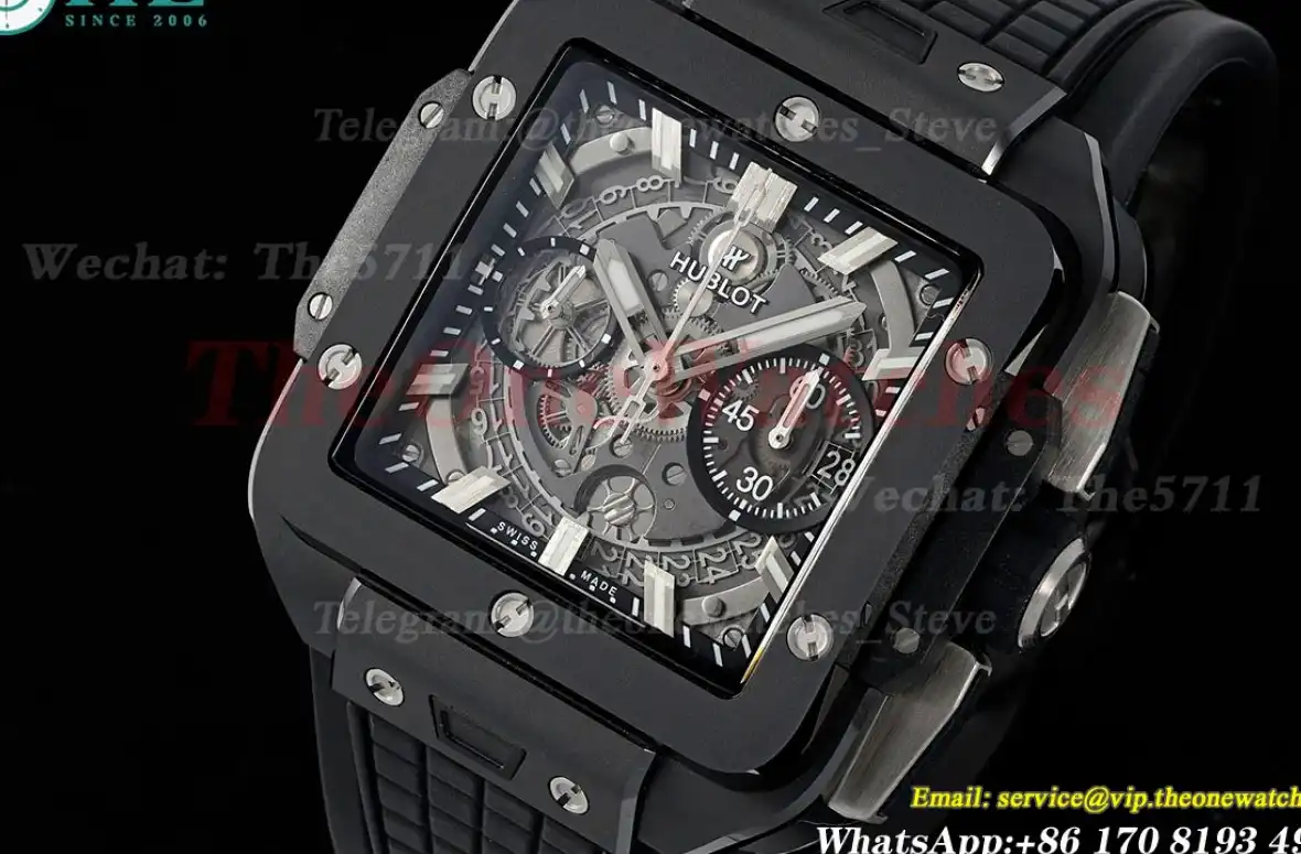 Square Bang Unico 42mm Black Cer RU Skeleton Dial BBF HUB1280A