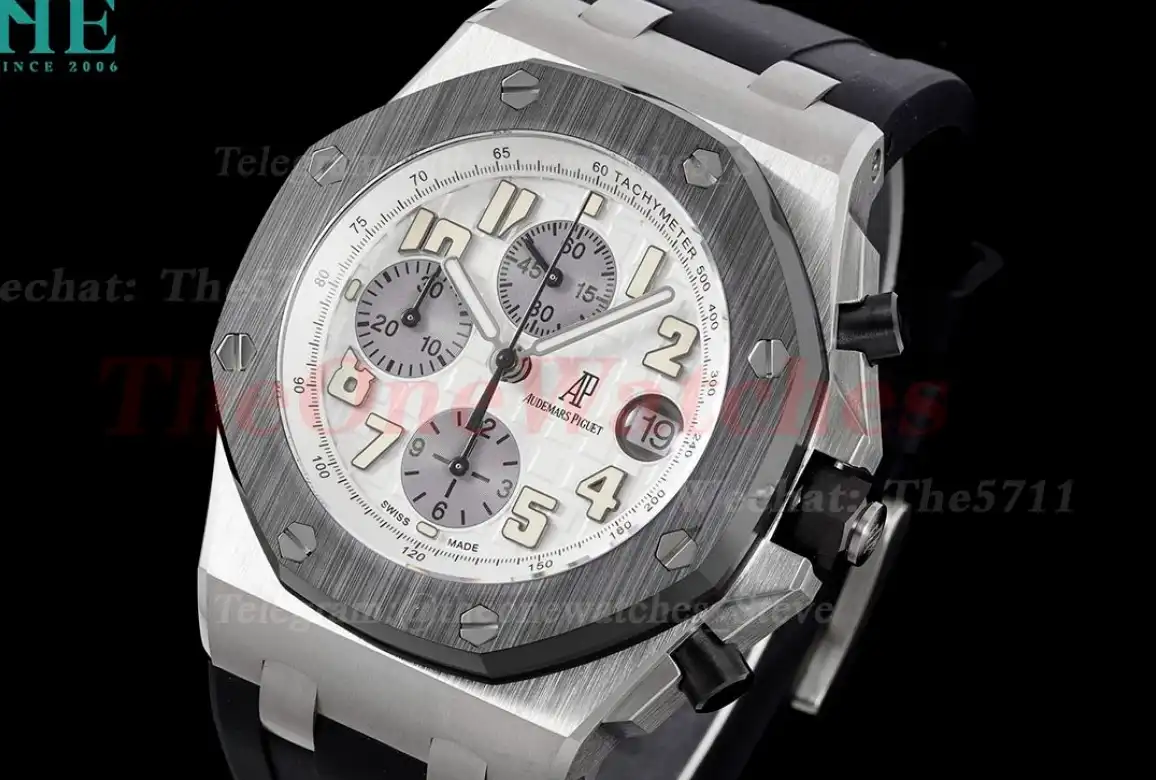 Royal Oak Offshore 42mm SS RU White Grey APF A7750