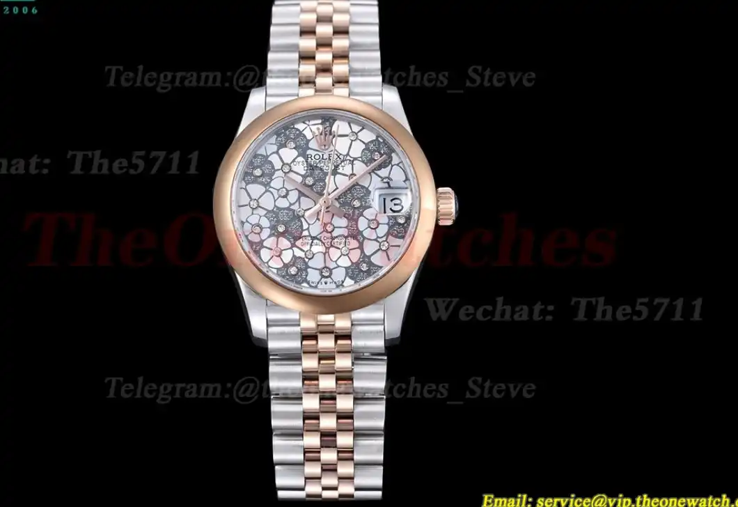 Datejust Ladies 31mm RG SS Flower Dial WF A2671