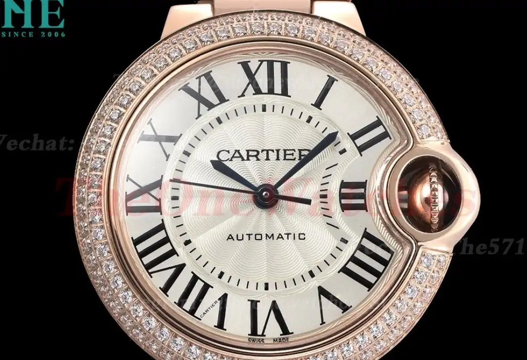 Ballon Bleu De Cartier 33mm RG RG White Diamond GDF NH05