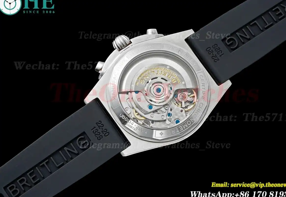 Chronomat B01 42MM SS RU Silver Blk TF A7750