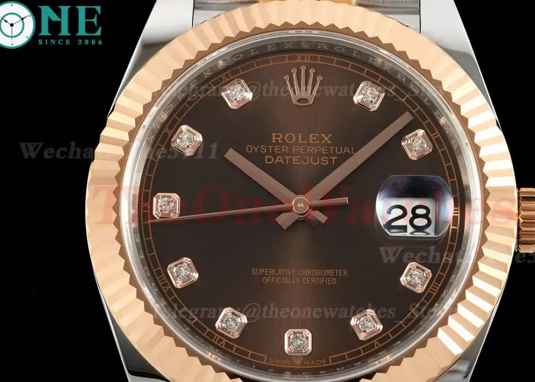 Datejust 126331 41mm Jub RG SS Brown Dia EWEF A3235