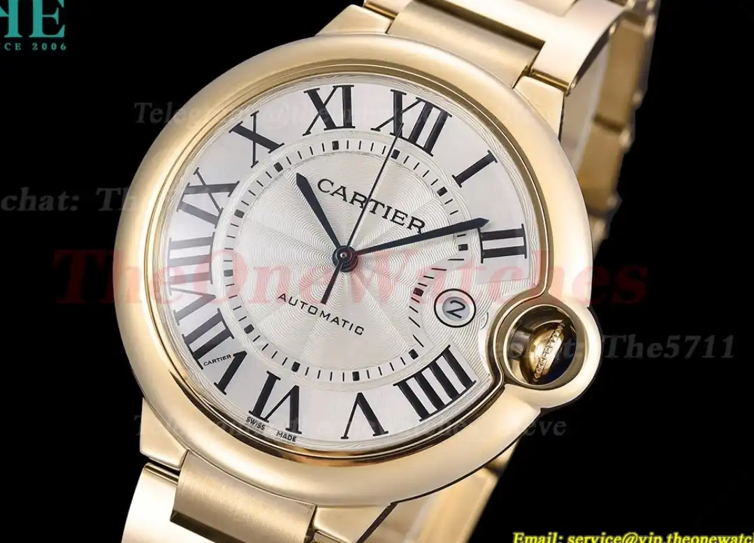 Ballon Bleu De Cartier 42mm YG YG White Dial GDF MY8215