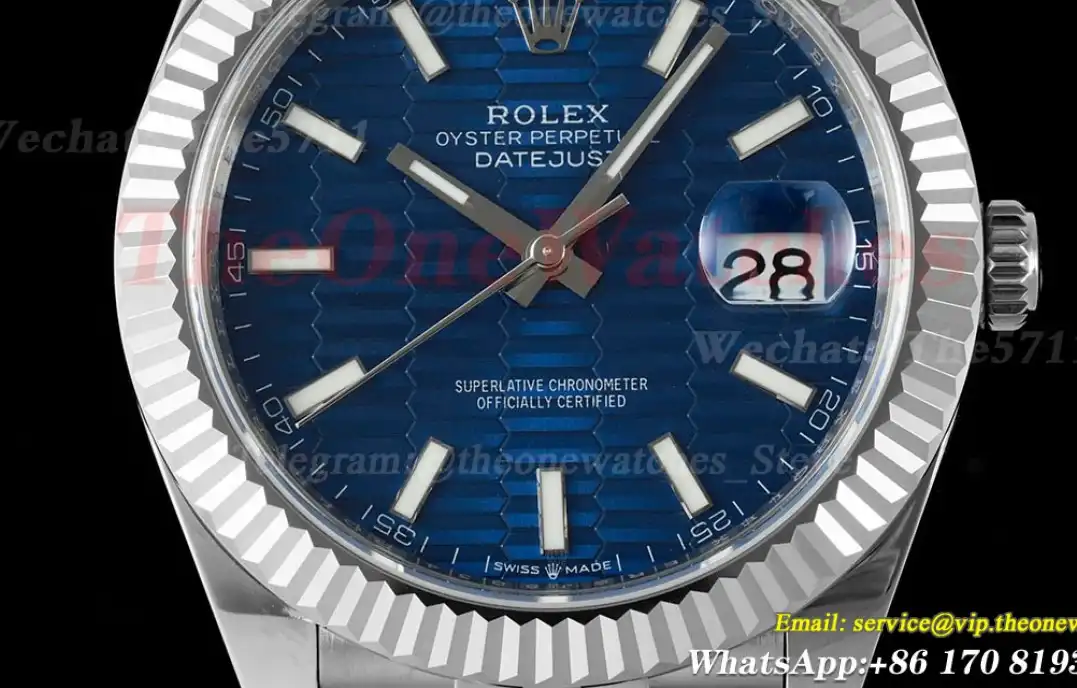 Datejust 126334 41mm Jub SS SS Blue Textured  Stk EWEF A3235