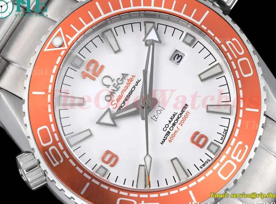 Seamaster 600m 43mm SS SS White Dial Orange GDF MY8215