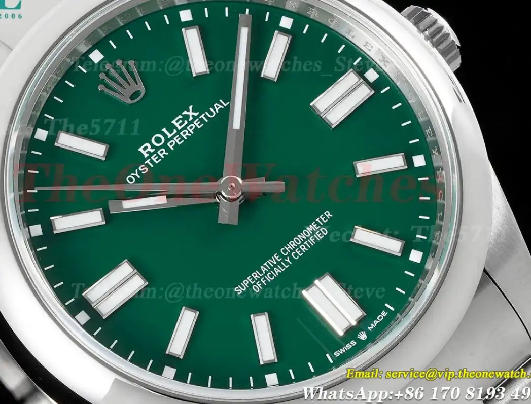 Oyster Perpetual 124300 41mm SS SS Green Dial VSF VS3230