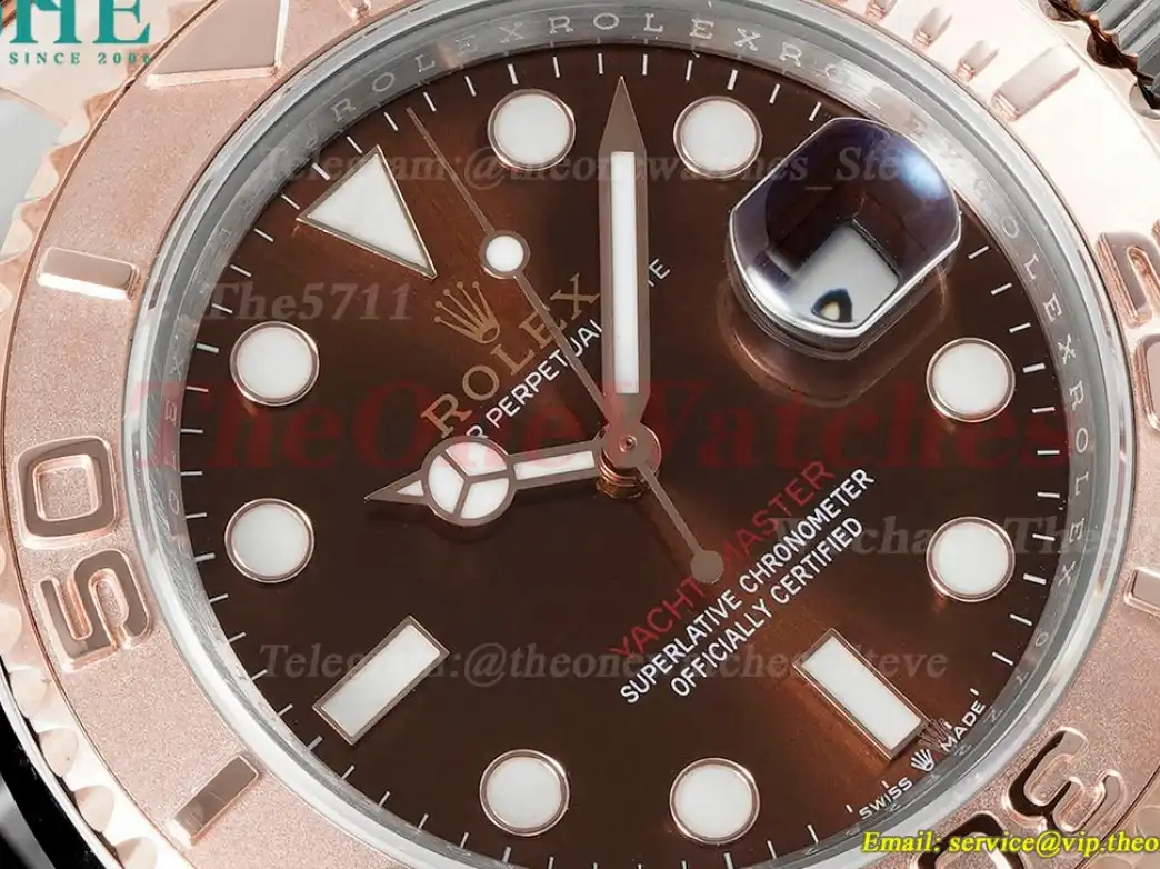 Yacht-Master 126621 40mm Wrapped RG SS Brown Dot KF VR3135