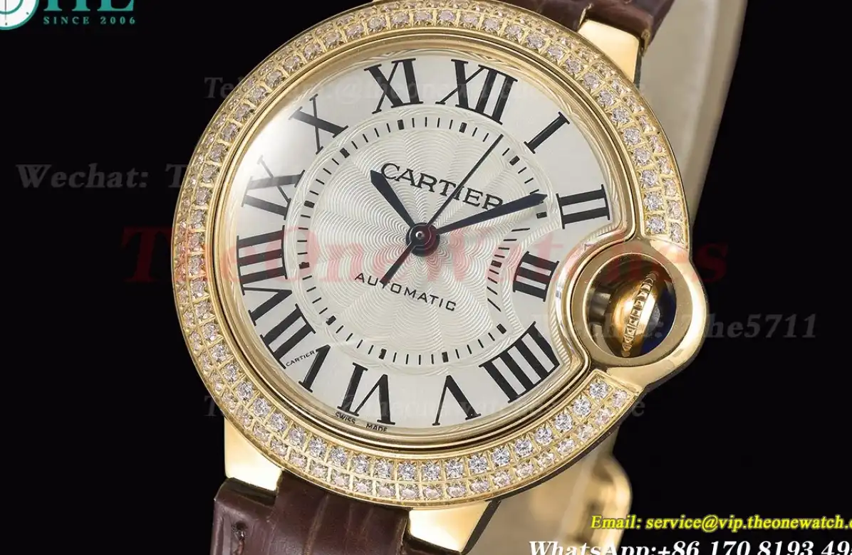 Ballon Bleu De Cartier 33mm Dia YG LE White Dial GDF NH05