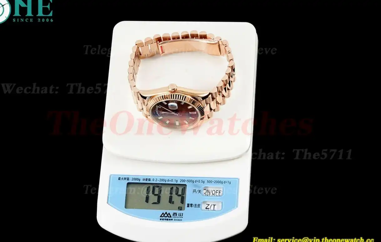 DayDate 228235 40mm RG RG Brown Dia KF VR3255(Gain Weight)