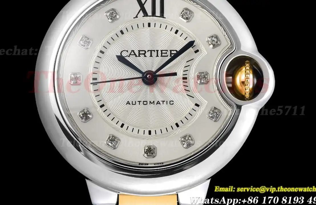 Ballon Bleu De Cartier 33mm SS YG Silver Dia GDF NH05