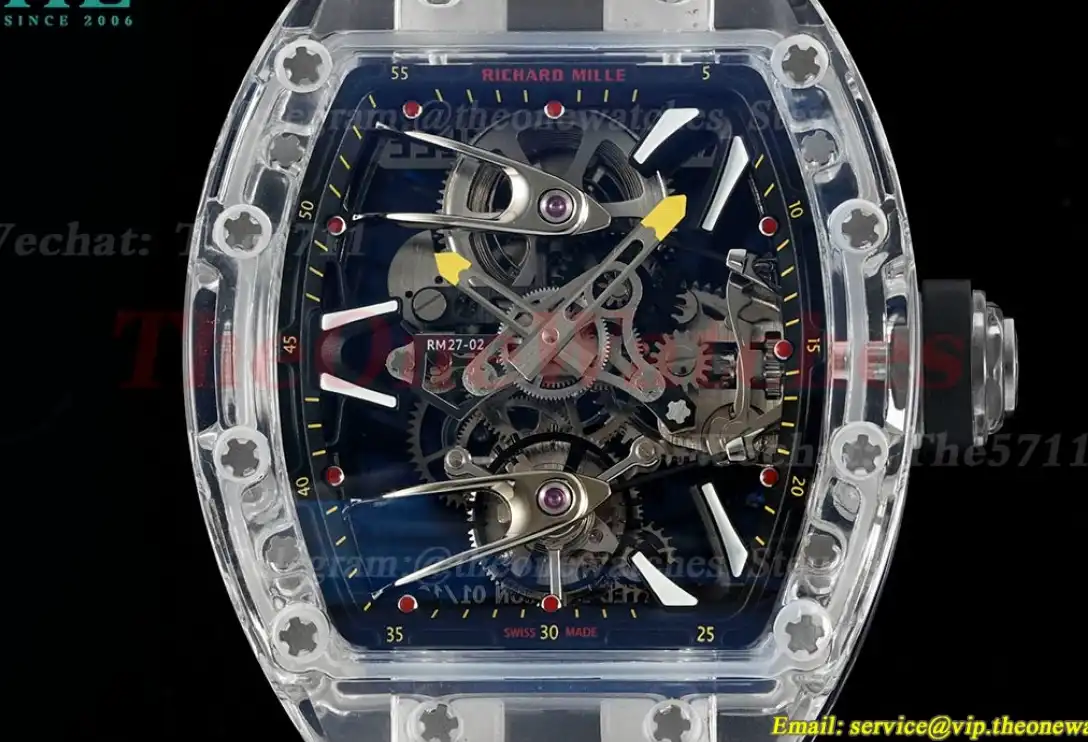 RM27-02 Skeleton Dial on Black Rubber Strap RMF Tourbillon