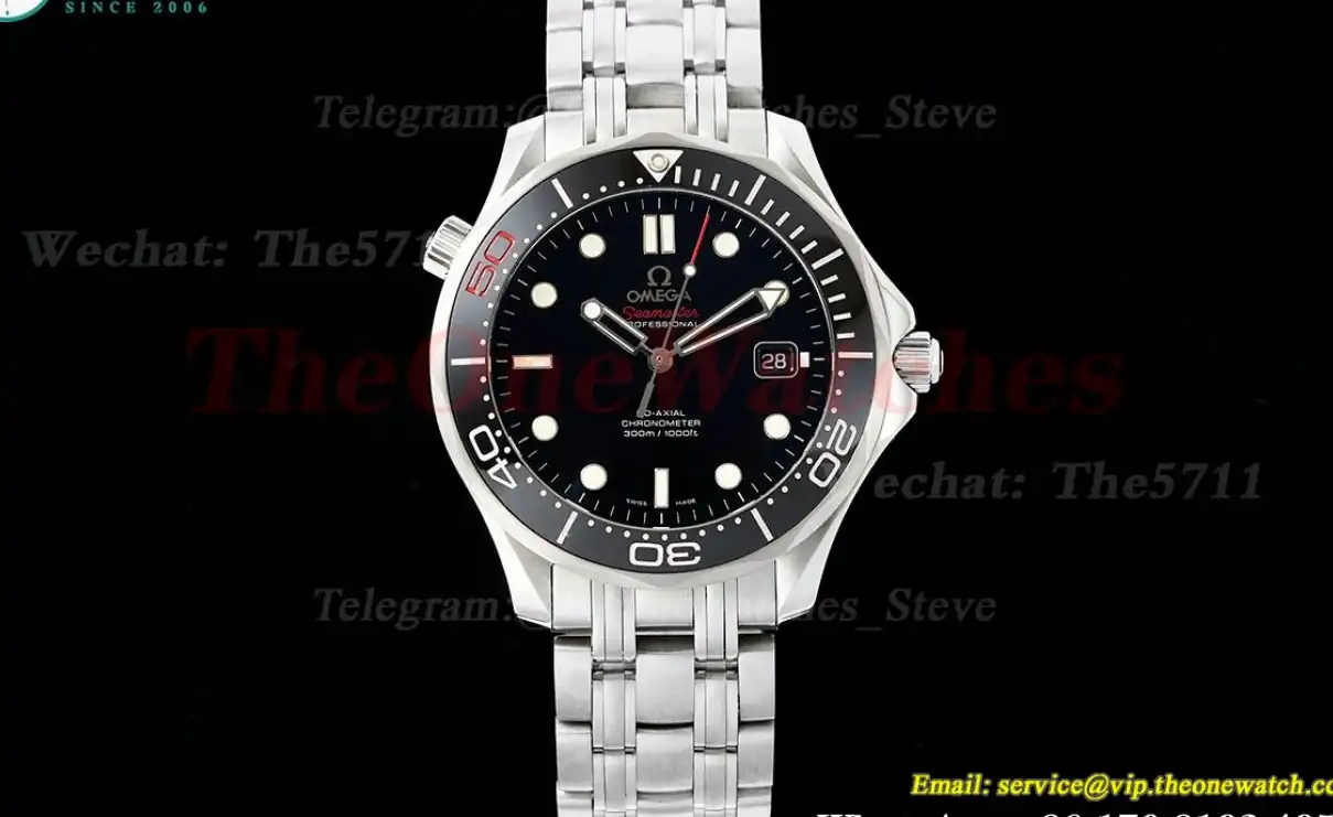 Seamaster 300m 007 50th SS SS Black Dial OMF A2824