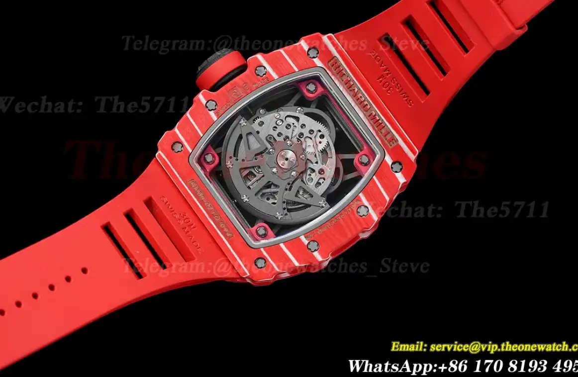 RM035-02 NTPT RU Skeleton Dial on Red Strap ZF V5 NH05A