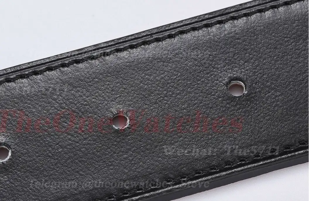 Silver Hermes SS Buckle on Brown Black Leather Belt 3.8cm