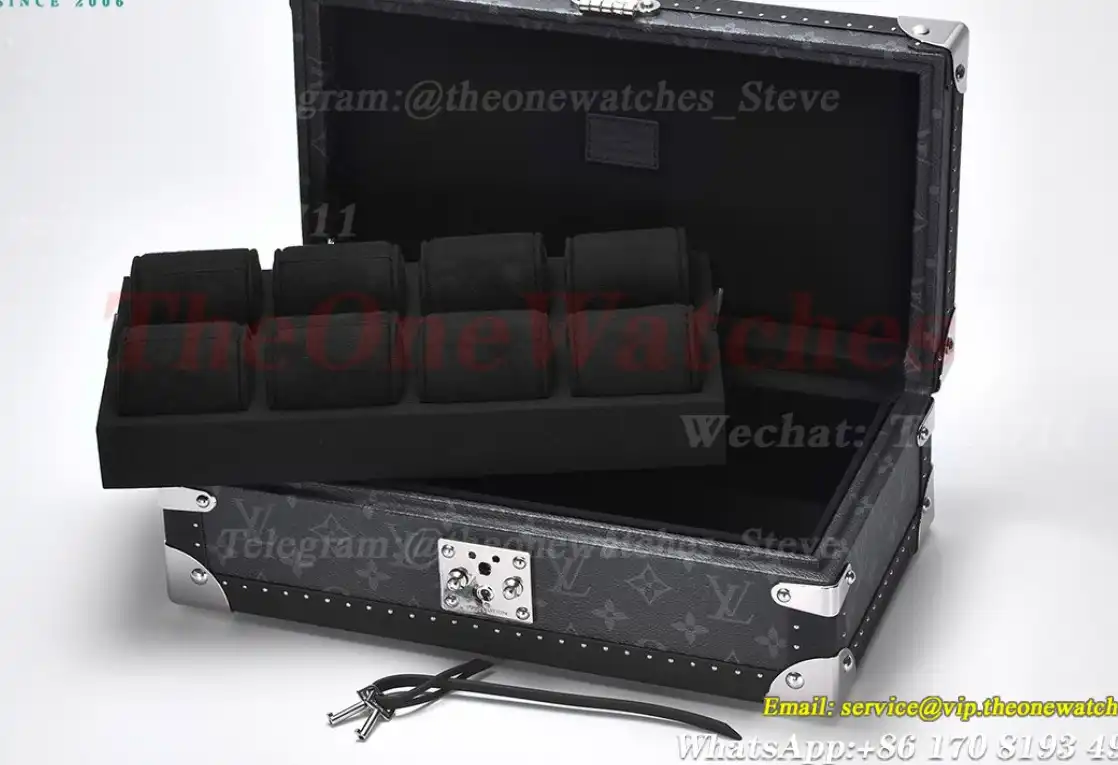 Watch Organizer Travel Box 8Pcs (Black)