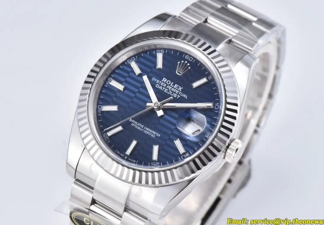 Datejust 126334 41mm Oys SS SS Blue Texetured Dial Clean SH3235