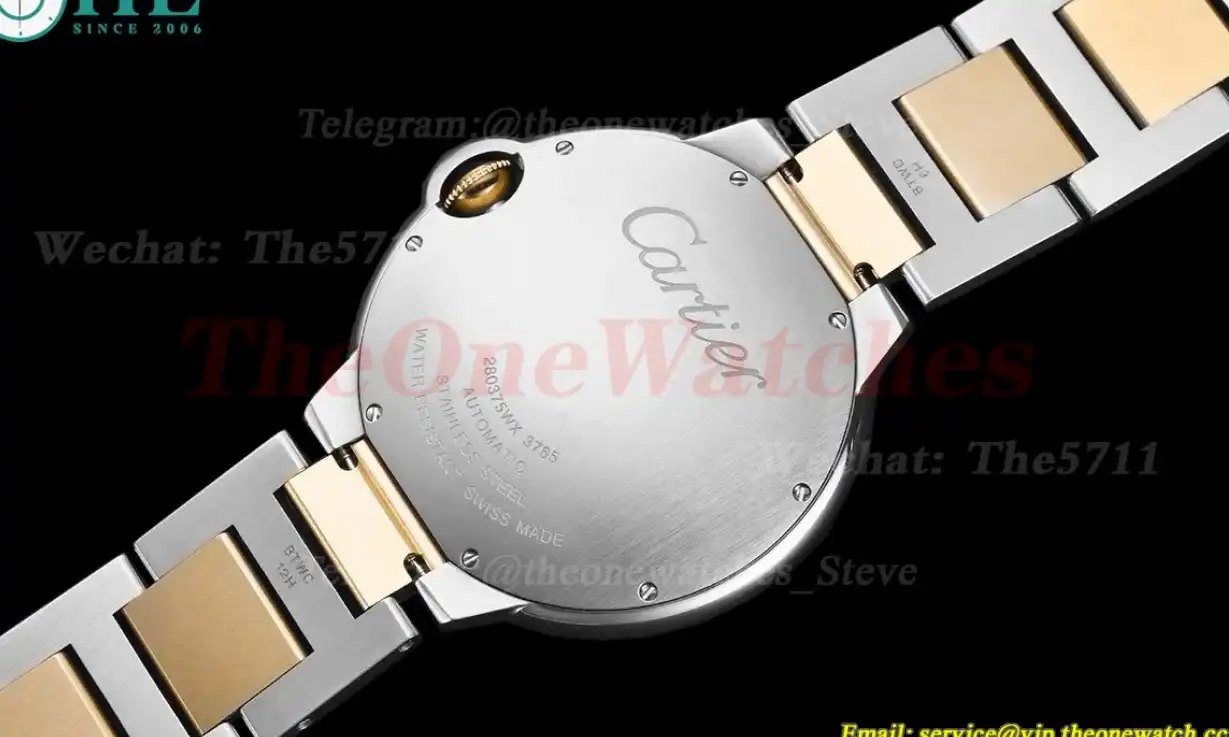 Ballon Bleu De Cartier 42mm YG SS White Dial GDF MY8215