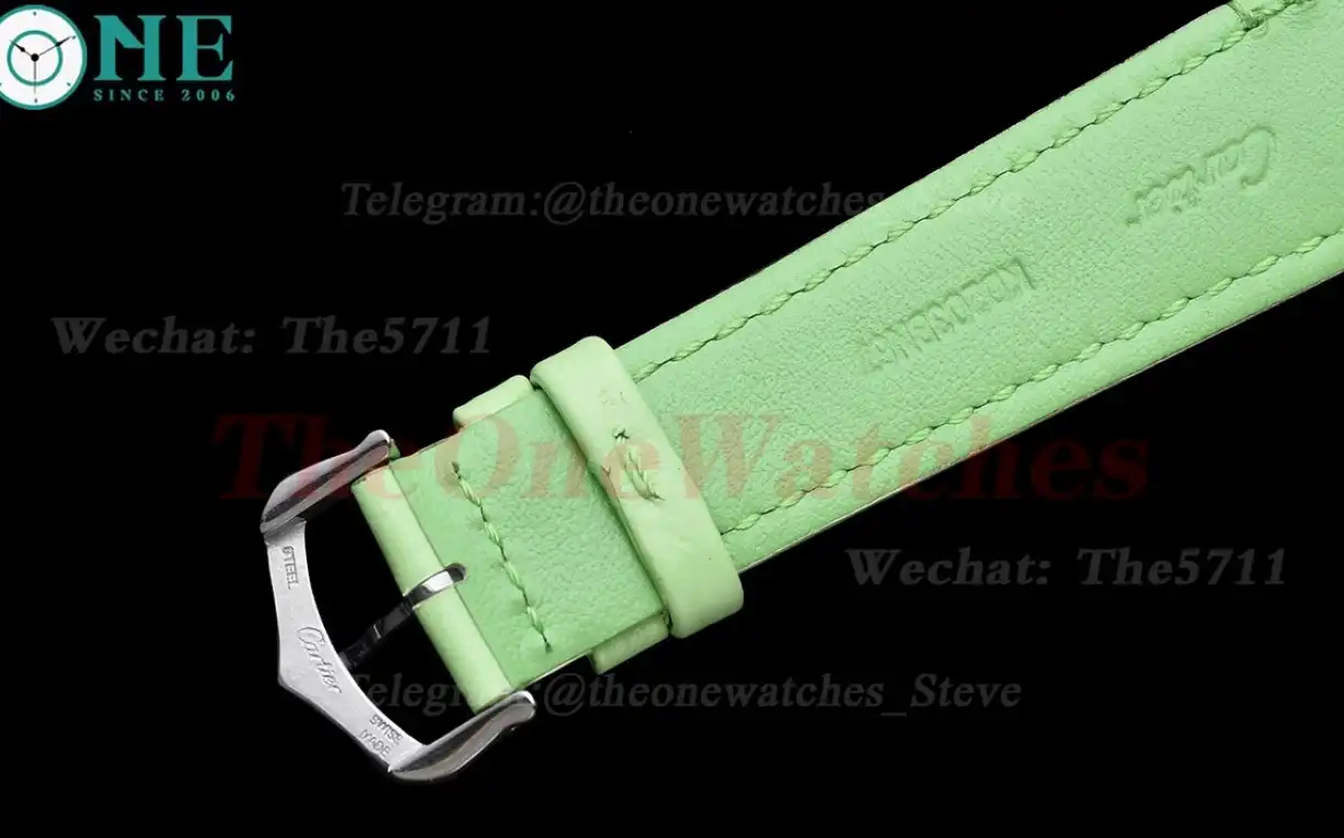 Tank Must SS LE White Dial On Bright Green Leather Strap K11F Quartz