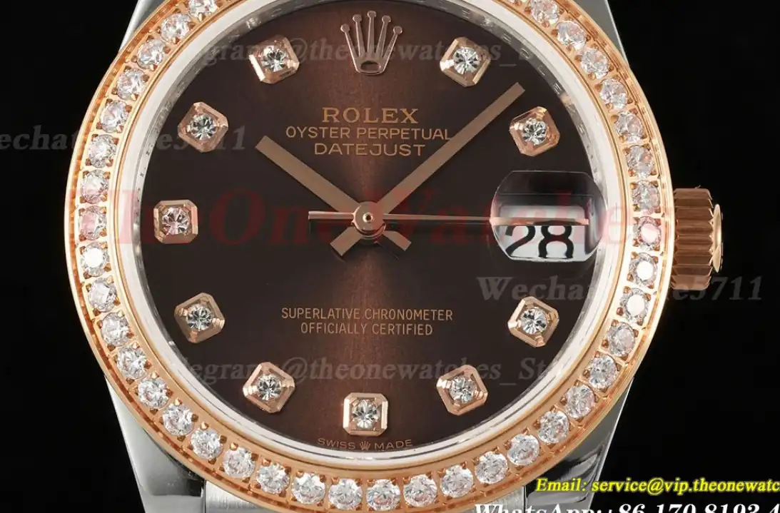 Datejust 278271 31mm Jub Dia SS RG Brown Dia GMF A2824