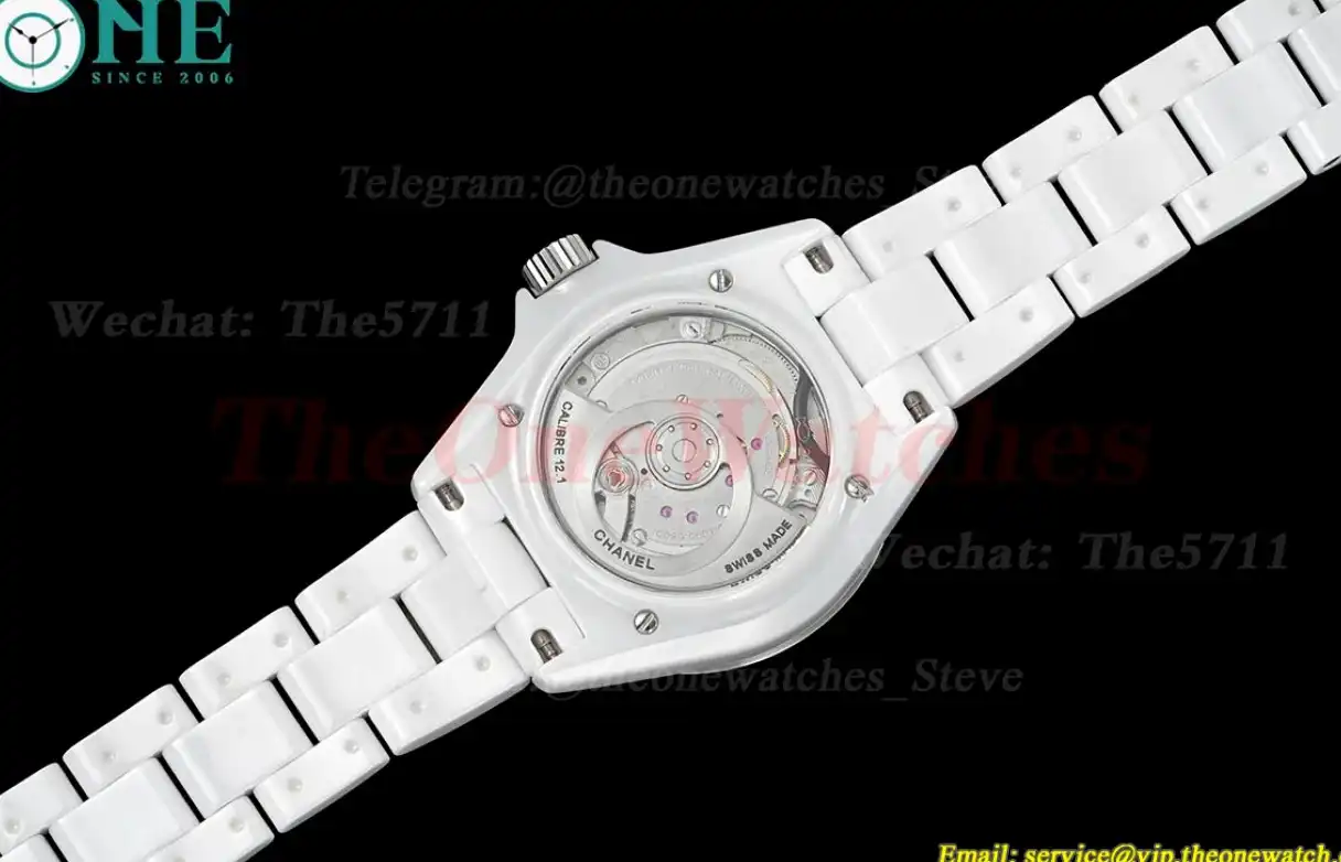 J12 38mm White Ceramic Cer White Num HTF A21.1