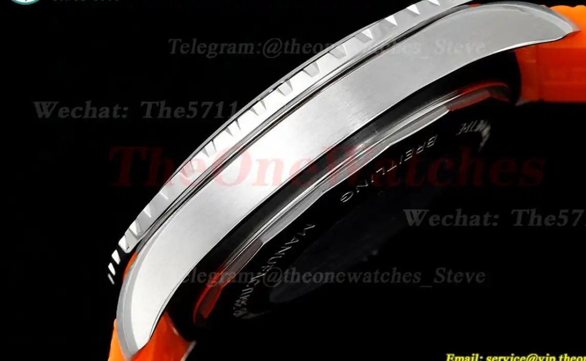 Superocean 42mm SS RU Colorful Dial on Orange Rubber Strap TF A2824